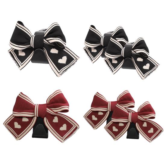 1/2Pcs Car Headrest Hooks Purse Bag Hangers Universal Easy Installation Cute Bow Design Storage Hooks Auto Interior Decor