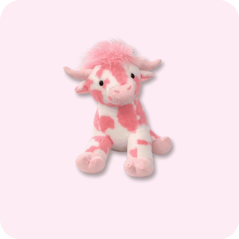 Plush Cow Toy With Pp Cotton Material For Kids And Adults