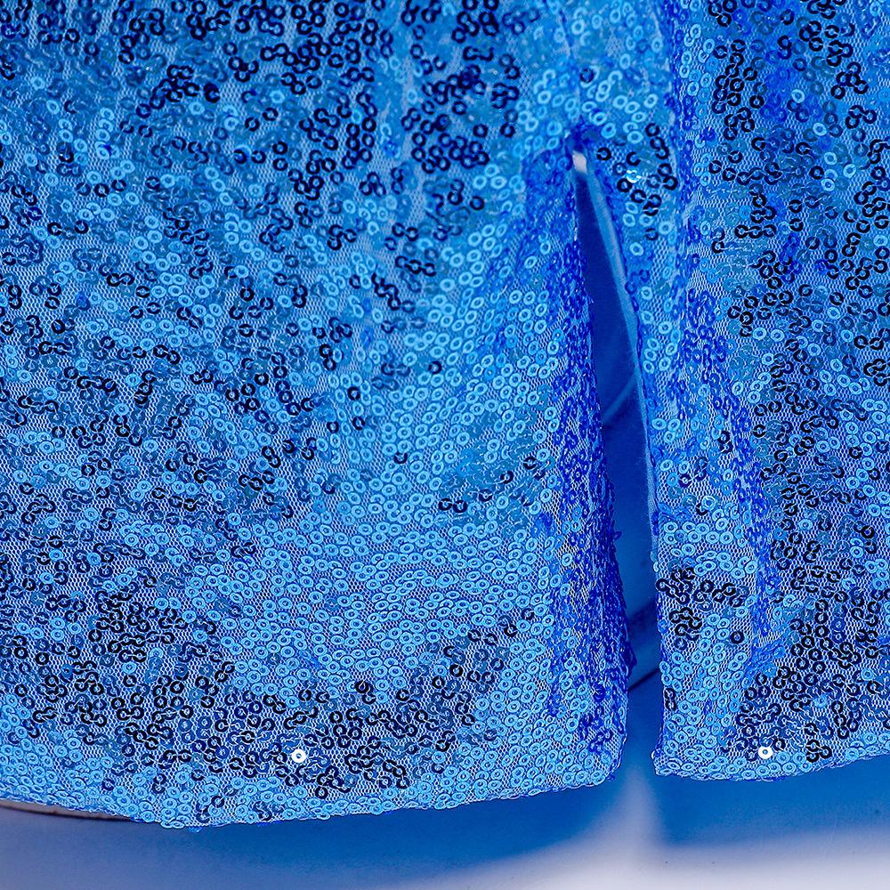 Синий плащ для девочек, сетчатые длинные платья, Рождественская вечеринка, карнавальный костюм, платье, рождественский костюм принцессы, летнее праздничное детское платье для косплея