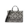 New Gigi Jacquard Tote Bag Shopping Bag Handbag Small Size Women's Gray & Black 30S3S3GM5J-006