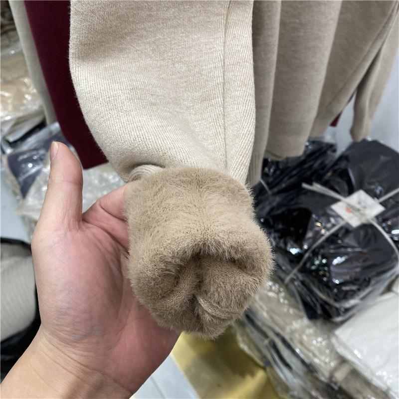 Осень-зима толстый теплый бархатный женский свитер с высоким воротом, длинный рукав, однотонный плюшевый пуловер, свитера женские облегающие повседневные женские трикотажные джемперы 25196