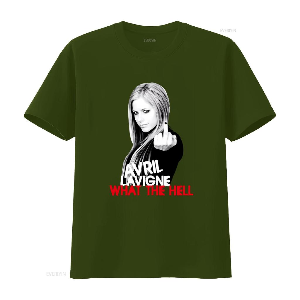 Avril Lavigne What The Hell T Shirt Canadian Singer Inspired Design for Fans vintage Washed graphic streetwear designer clothes