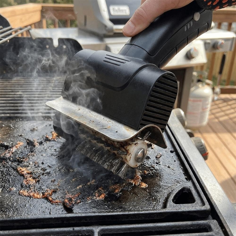 Stainless Steel Electric Grill Brush Detachable Barbecue Cleaner Tools  Kitchen
