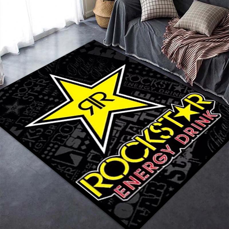 Новый ковер Rockstar Energy 2025 для гостиной, спальни, дома, украшение дивана, игровая нескользящая напольная подстилка для детей 133