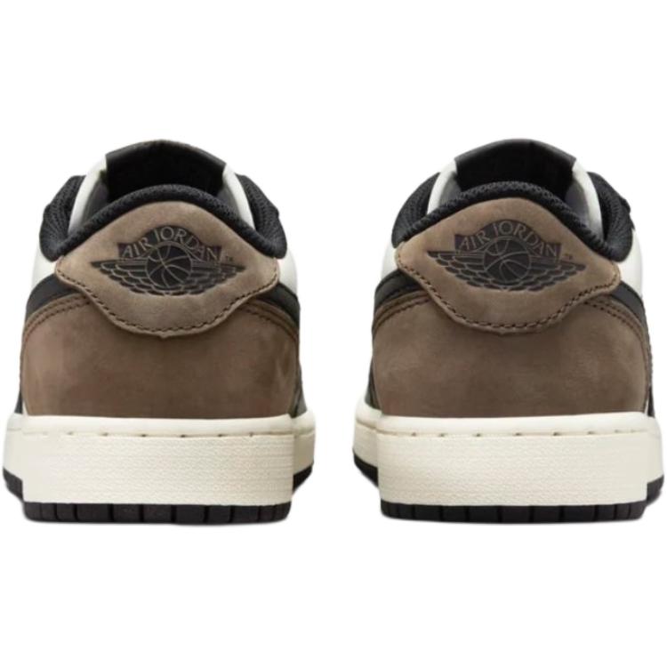 Кроссовки Air Jordan 1 Retro Low OG GS Mocha Kids белые черные темно-мокко CZ0858-102