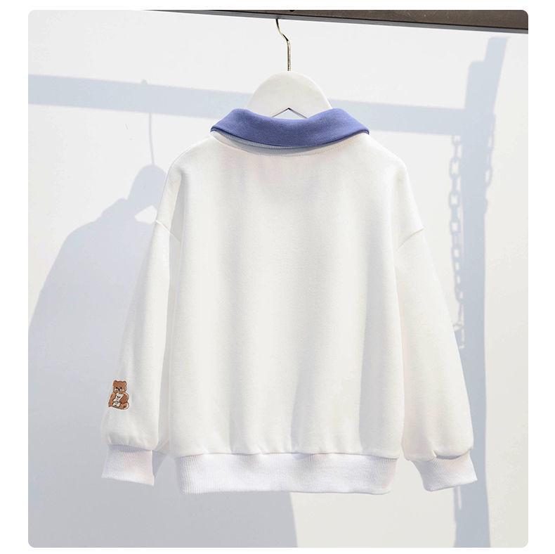 Girls' Korean-Style Autumn Sportswear: Trendy Sweater and Casual Pants Two-Piece Set