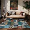 Retro Abstract Living Room Carpet Decoration Sofa Area Non-slip Antifouling Floor Mats Home Bedroom Lounge Balcony Rugs Washable