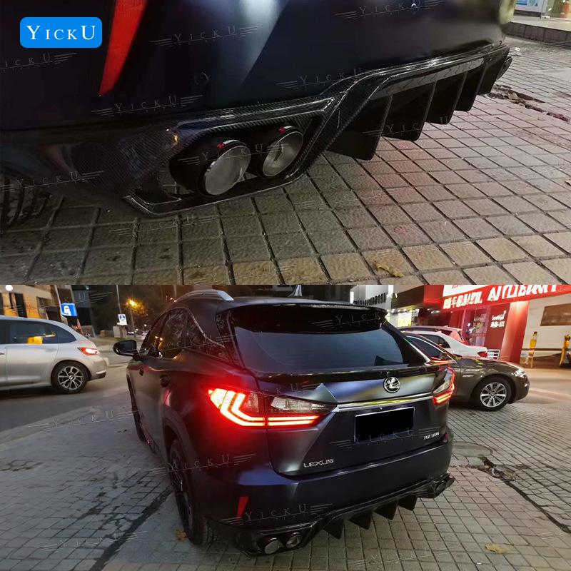 Lexus RX 2016-2019 Карбоновый обвес AIM Style: Передний и задний спойлеры-губы, Расширители колесных арок (Wide Body).