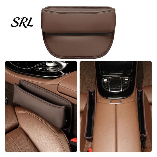 Vehicle Console Storage Box Car Seat Gap Organizer Box, Faux Leather Multifunction Filler for Crevice Side Pocket, Universal Wallet Key Card