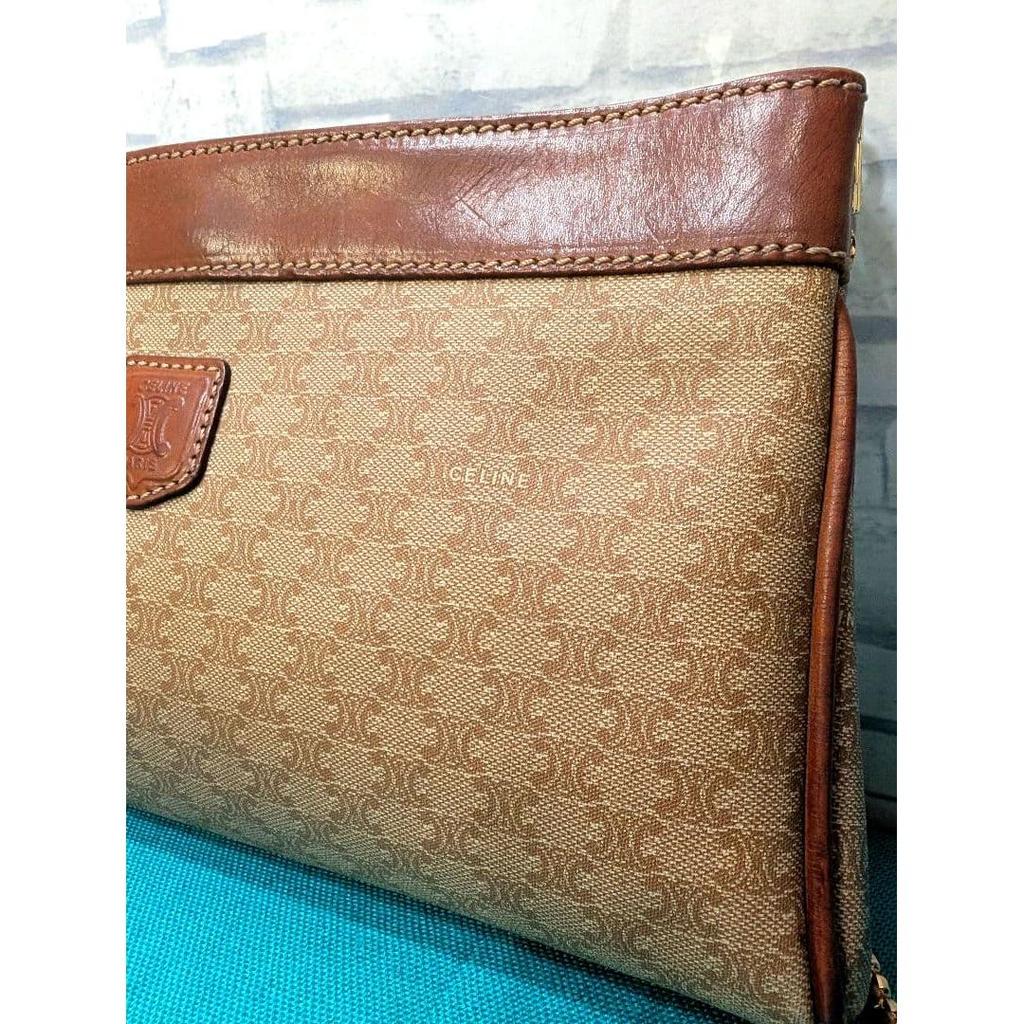 Used RareBeautiful ConditionCeline CELINE Shoulder Bag Macadam 2way Genuine Leather
