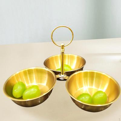 Подставка для закусок с мисками, 3-секционный поднос для закусок