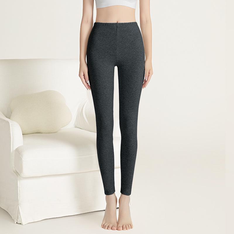 Женские облегающие брюки осень/зима: 95% чистый хлопок, антибактериальные, теплые леггинсы для студенток