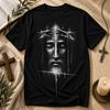 Distressed Jesus Face Crown of Thorns T-Shirt, Christian Graphic Tee, Religious Streetwear