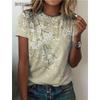 Floral Women T-Shirts Short Sleeve 3D Flower Printed Streetwear Ladies T Shirt Summer Loose O-Neck Casual Breathable Female Tops