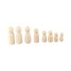 Male Female Blank Puppets Handmade Wooden Peg Doll Wedding Decoration Unpainted Figures Wood Crafts
