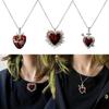 Stylish Heart Pendant Necklace for Women with Scented Oil Unique Aesthetic Choker Fashionable Heart Pendant Neckchain