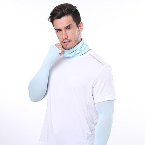 2 шт./комплект летний солнцезащитный рукав и шарф комплект Ice Silk хорошая воздухопроницаемость быстросохнущий пылезащитный защитный щиток для лица унисекс велосипедные нарукавники