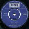 7-дюймовая пластинка PAUL & BARRY RYAN - Missy, Missy / Rainbow Weather F12520 Decca 1966 UK Поп Б/У