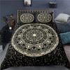Hamsa Hand Bedding Set Boho Mandala Duvet Cover Set Black Gold Bohemia Bed Set Fatima Hand Bed Linen Lucky Hand Quilt Cover