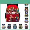 Двухслойный водонепроницаемый рюкзак Roblox с цветочным принтом для детей, идеально подходит для школы и путешествий