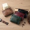 Fashion PU Leather Zero Wallet Solid Color Vintage Coin Purse Zipper Card Bag Unisex