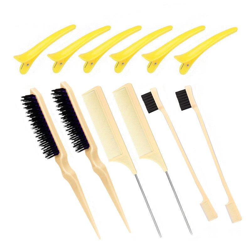 3/12 шт. двухсторонняя щетка для края волос, набор расческа для укладки волос, аксессуары для кистей для управления, щетка для линии волос, расческа для укладки, перегородка, расческа