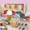 Wooden Childrens Play Kitchen Ice Cream Stand With Interactive Design For Kids Gift