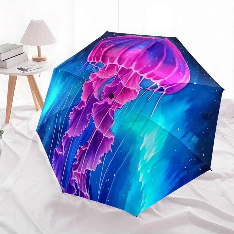 1pc Jellyfish Cosmic Automatic Open/Close Umbrella, Portable Folding Umbrella for Travel,suitable as a gift for various festivals