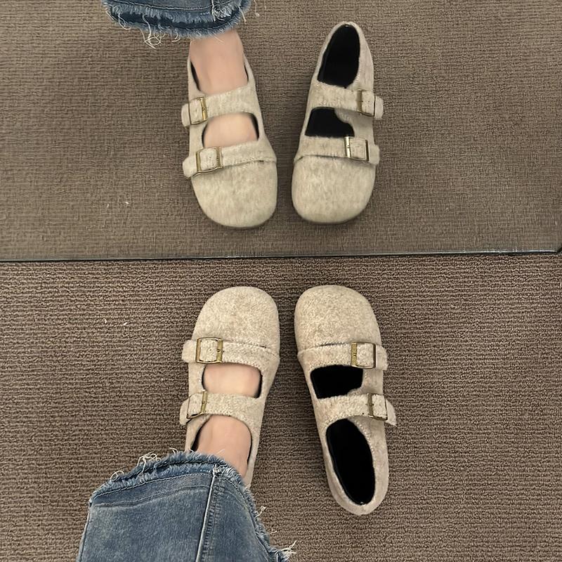Женские туфли Мэри Джейн с круглым носком, балетки на плоской подошве, женские новые модные туфли с пряжкой на ремне, весенне-осенние уличные кроссовки для женщин