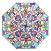 Automatic Church Retro Transparent Large Umbrella Stained Glass Transparent Umbrella Romantic Sunny Dual Use Of Rain And Light
