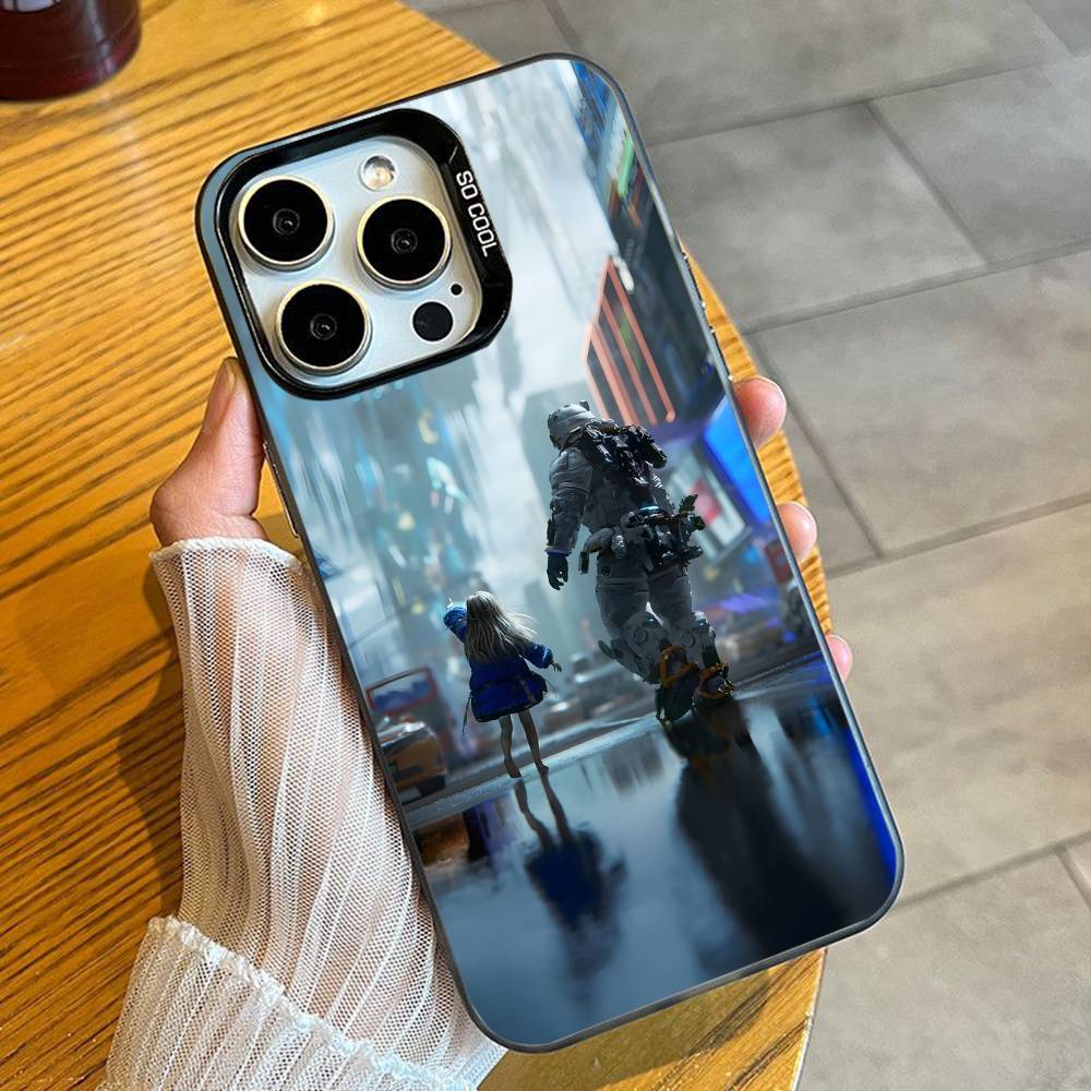 Игровой чехол для телефона P-Pragmata для iPhone 16 17 15 14 12 13 Pro Max Черный цвет Ударопрочный чехол