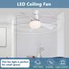 52CM/42CM Modern Ceiling Fan with LED Light Remote Control Silent Ceiling Fan for Kitchen Bedroom Basement Dining Living Room