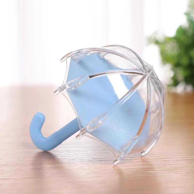 12 шт. Мини-пластиковый контейнер для конфет в форме зонтика для свадебных подарков на день рождения, вечеринок, украшений для детского душа, подарочных коробок для конфет