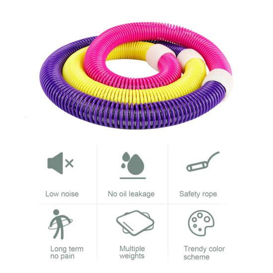 Weighted Soft Spring Hoop Waist-Friendly Foldable Fitness Hoop Portable Home Gym Men Women Adults Body Waist Slimming Exercise Equipment