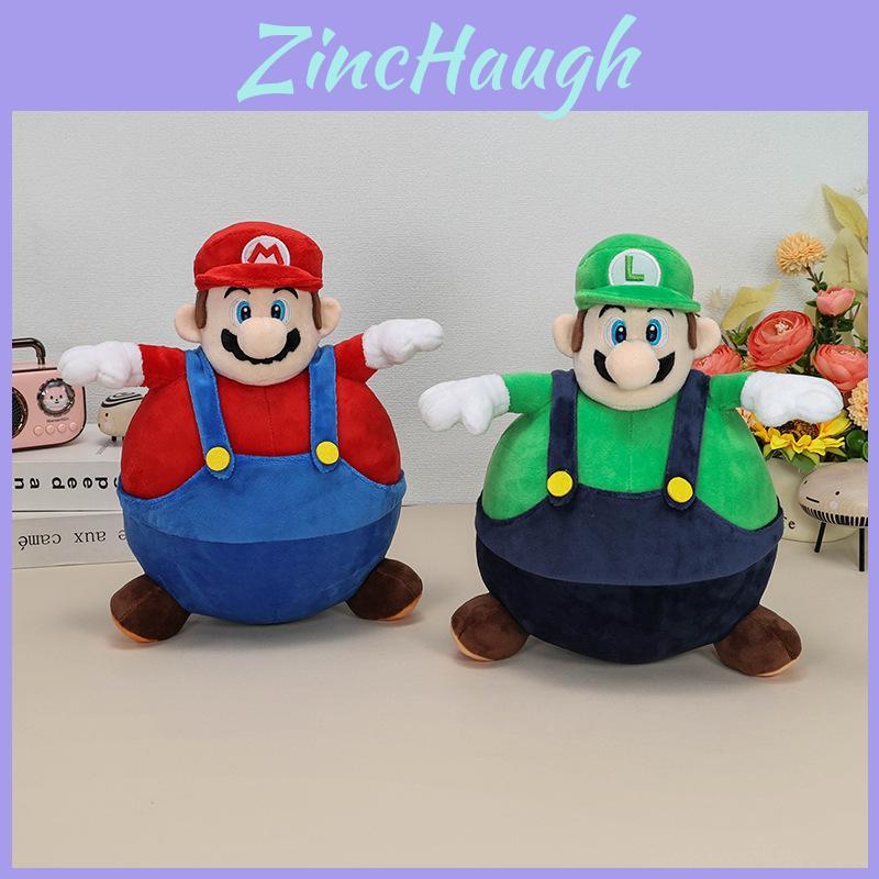 Cartoon Character Mario Game Plush Doll Ball Mario Big Belly Fat Luigi Sumo Doll