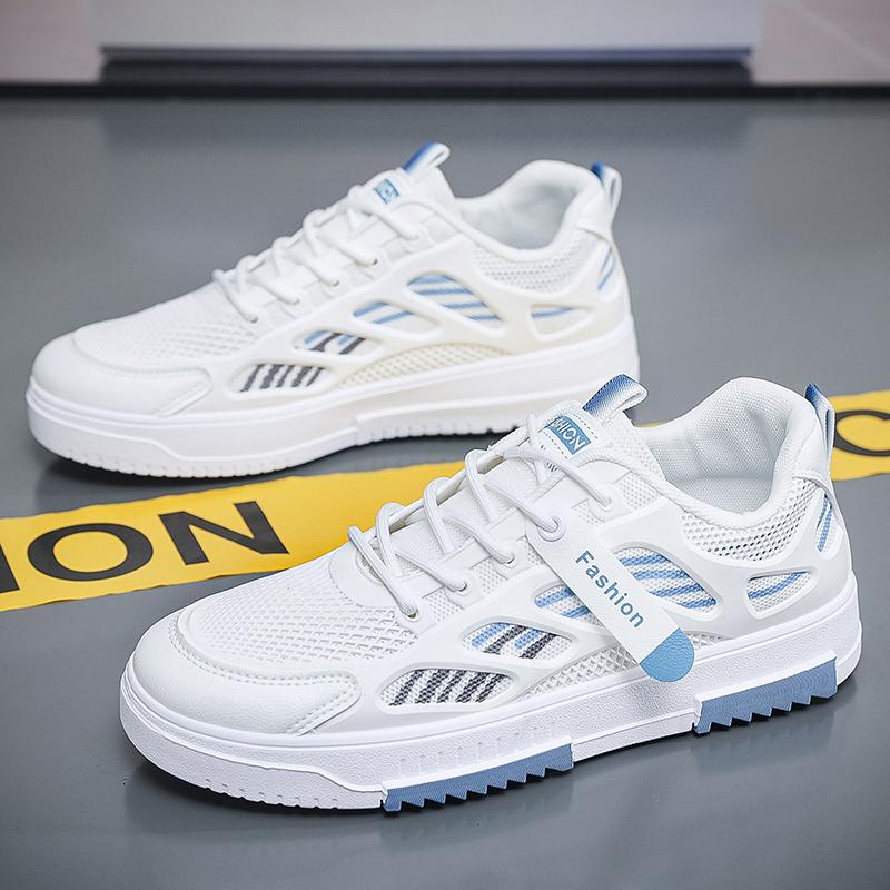 Новые белые вулканизированные кроссовки мужские сетчатые дышащие повседневные прогулочные спортивные туфли для мужчин модные кроссовки на плоской подошве мужские кроссовки 2023