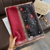 Luxury Brand Women Fashion Scarf Plain Solid Silk Chaetodon Auripes Shawls Scarves Summer Lady Bandanas Foulard Hijab