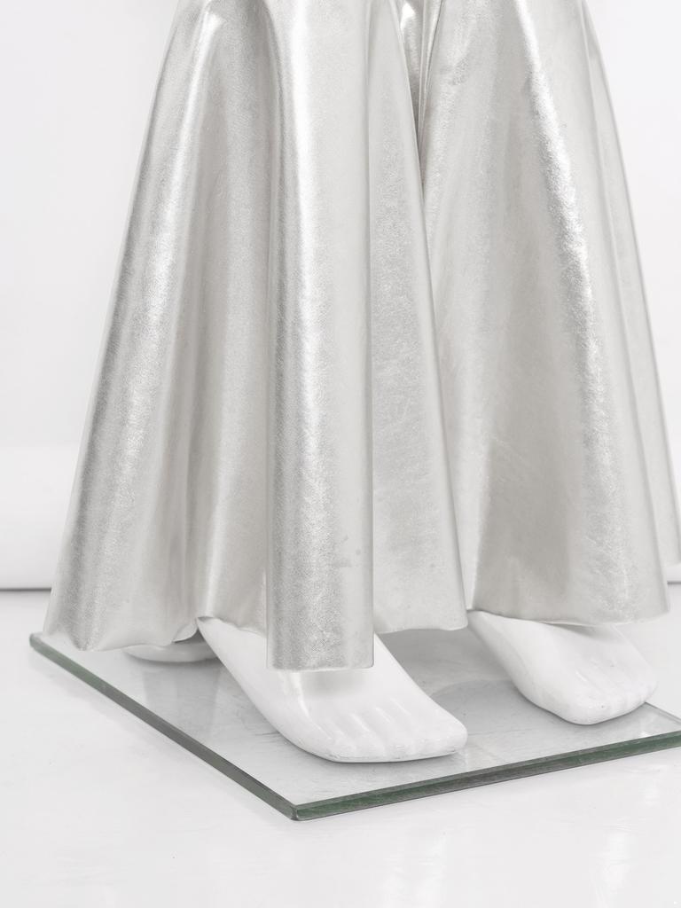 Kids Girls Leotard One Shoulder Flare Sleeve Bodysuit Jumpsuit for Dance Theme Party Stage Performance