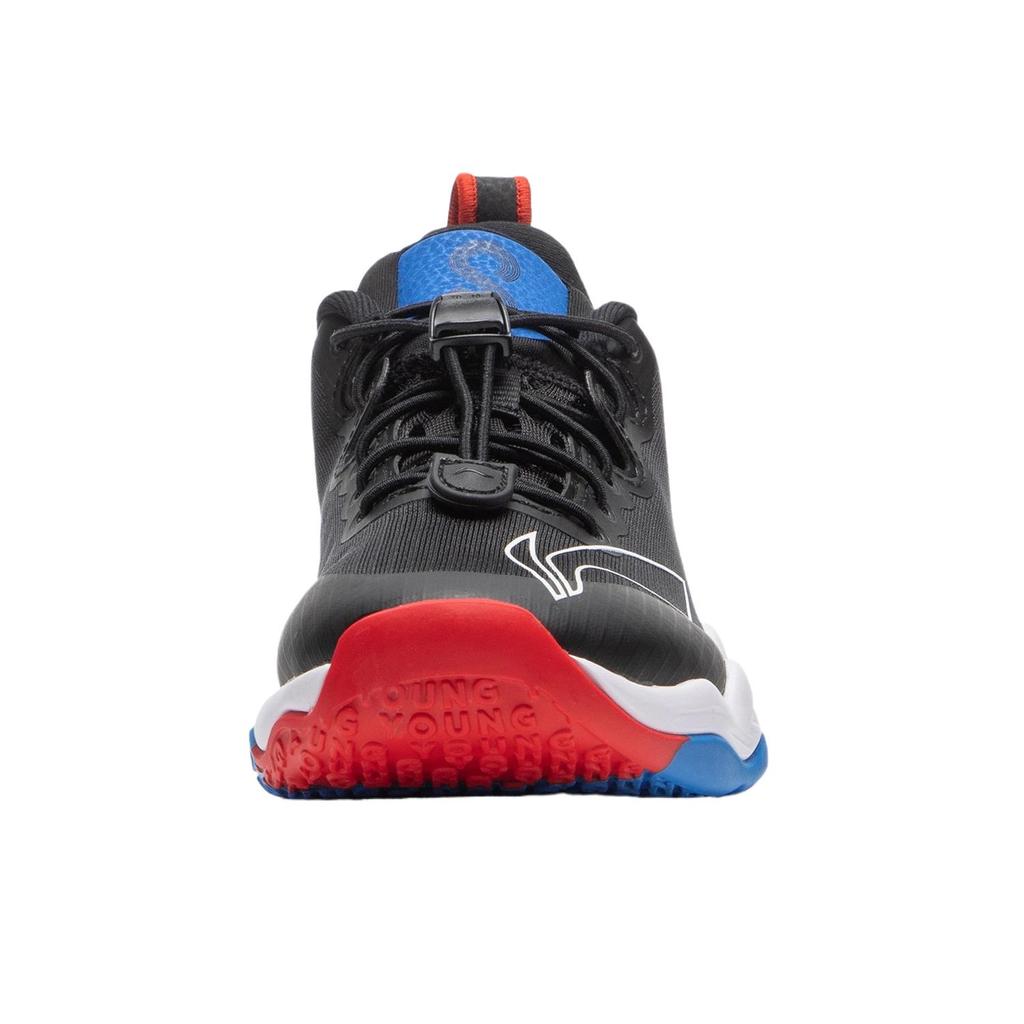 Li Ning Детские Баскетбольные Кроссовки Sonic Удобные Повседневные Спортивные Для Бега Низкие Баскетбольные Кроссовки Унисекс Черно-Белые YKBS046-25