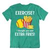 Softball Sport T-Shirt Tee Shirt Gift Cool Present Cute Funny Extra Fries Joke