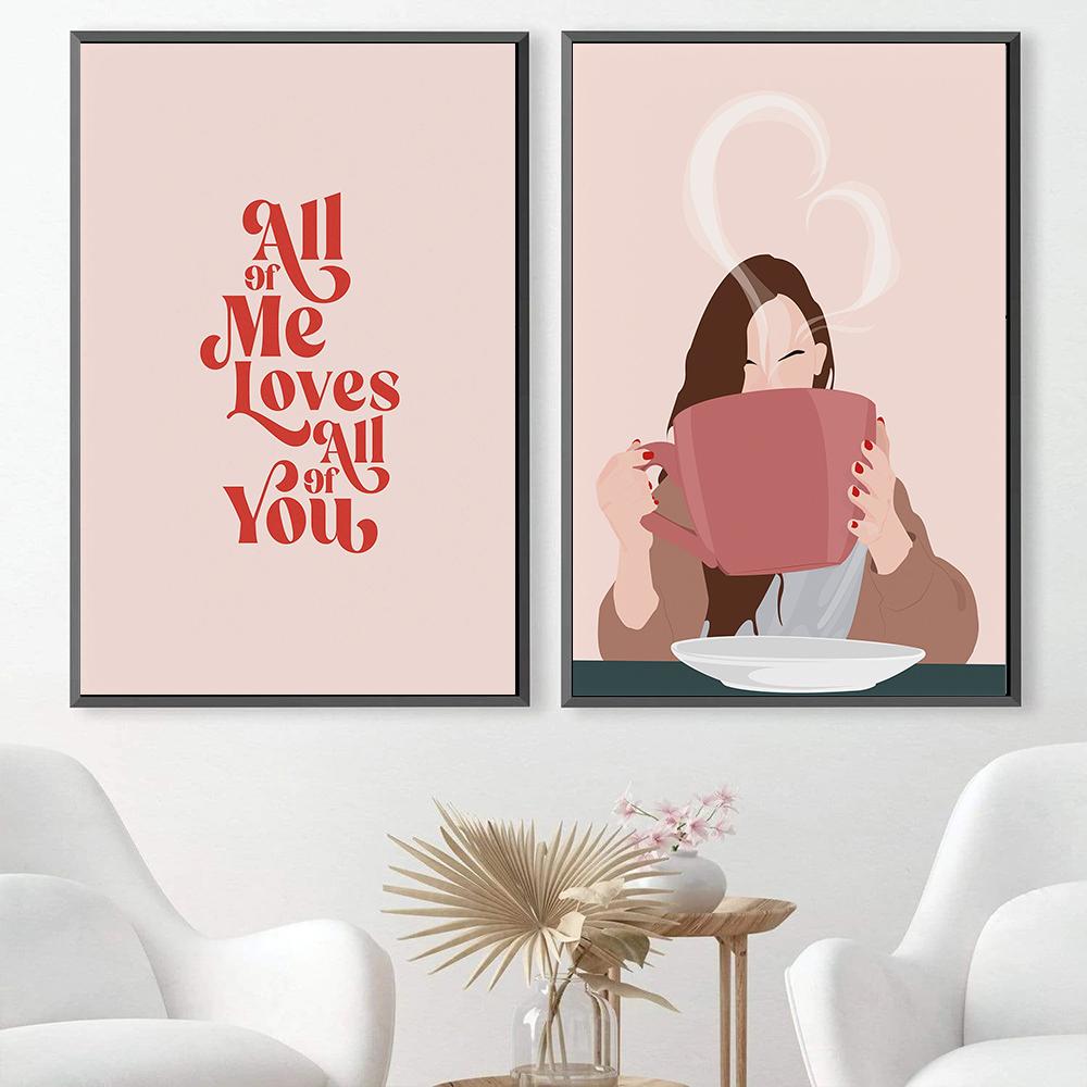 Феминистская печать на холсте «Мама, я богатый человек», цитата, настенные декоративные плакаты, домашний декор для гостиной, забавный постер с книгой «Кофейная девушка»