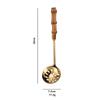 Stainless Steel Soup Spoon Colander with Wooden Handle Anti-scalding Hot Pot Scoops Serving Tablespoons Kitchen Utensils