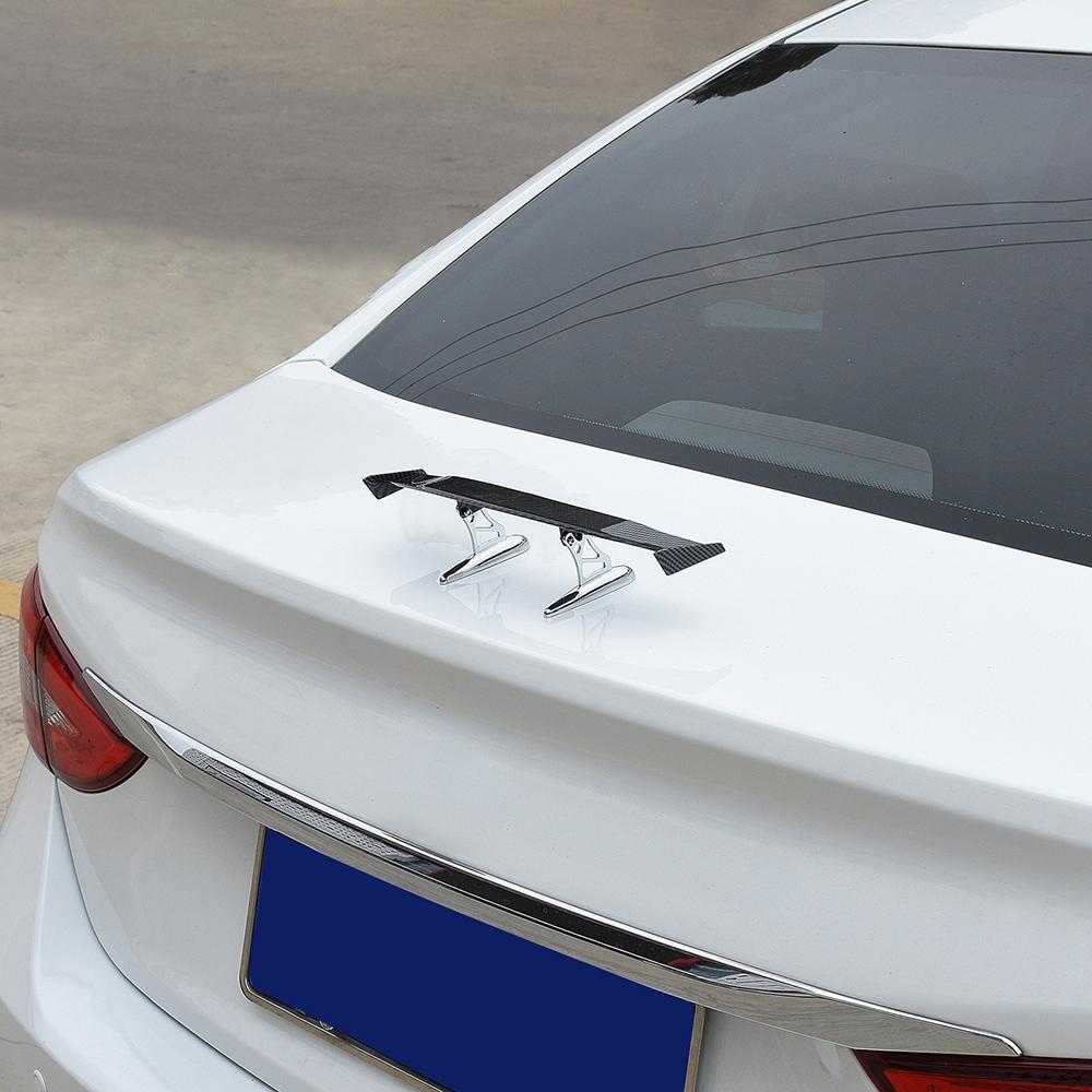 30CM/11.8inch Car Rear Trunk Top Spoiler Wing Mini ABS Aircraft Wing Decor Trims Auto Accessories Universal Exterior Decoration