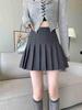 High-Waist Summer Pleated Mini Skirt - Slim Fit, Anti-Exposure, College Style, Small Size
