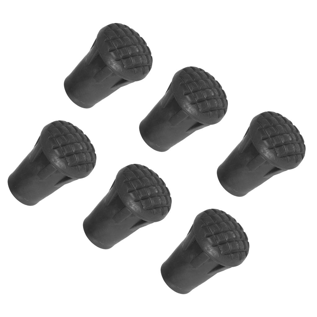 6pcs set Replacement Outdoor Trekking Hiking Pole Tip End Walking Stick Cap Cover Protector