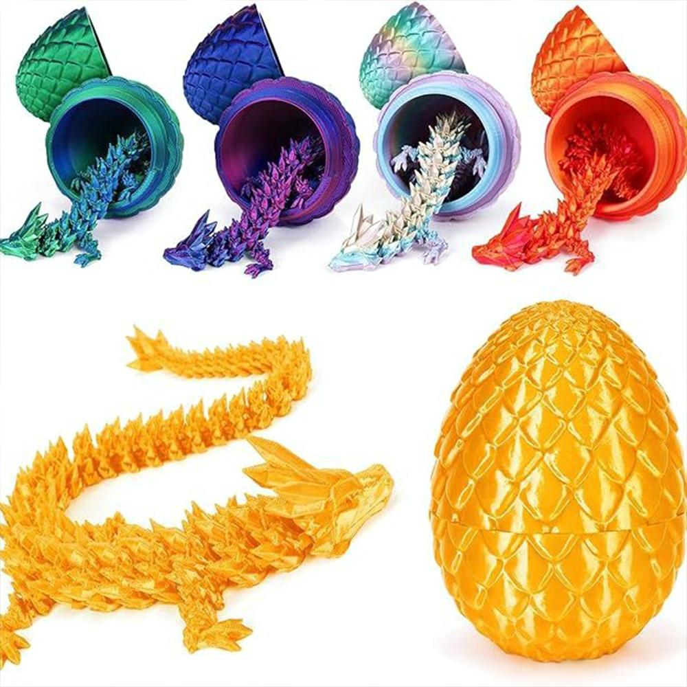 Fish Tank 3D Printed Articulated Dragon Crystal Dragon Crystal Dragon Fidget Toys For Home Decor