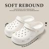 Thick Soled Perforated Shoes for Women, Sandals for Wearing, Height Increasing Slippers, Hiking Beach Sandals