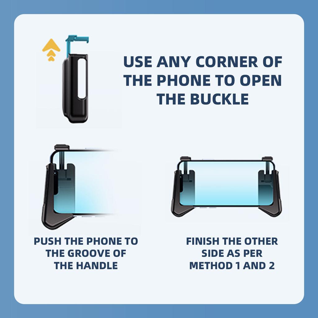 Z11 Мобильная игра, вспомогательная ручка, триггерный контроллер, эргономичный геймпад, совместимый для Ios Android, портативный держатель для телефона