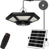 Солнечное освещение для сарая, солнечное подвесное освещение для внутреннего и наружного применения, 180 светодиодов, 1000 лм, солнечное освещение для внутреннего освещения, датчик движения с дистанционным управлением для сарая, гаража, дома