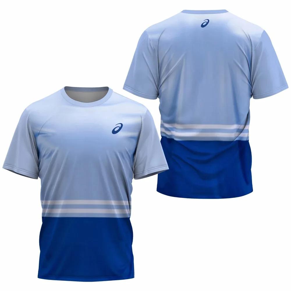 Мужская спортивная футболка для бадминтона, настольного тенниса, для бега на открытом воздухе, фитнеса, с коротким рукавом, свободные топы, летняя повседневная футболка с круглым вырезом, быстросохнущая